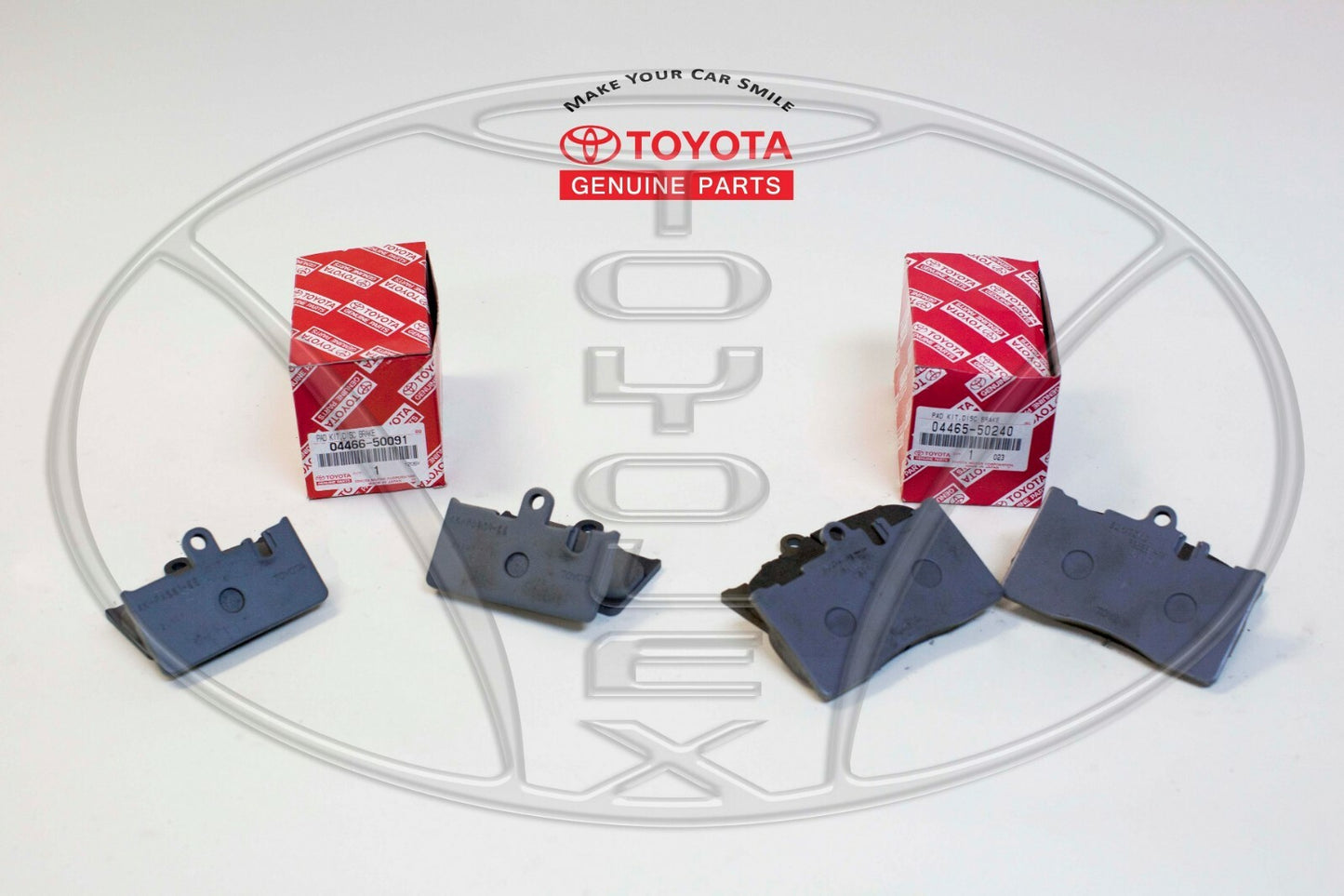 NEW GENUINE LEXUS LS430 FRONT & REAR PAD SET 04465-50240 & 04466-50091
