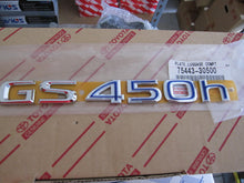 NEW GENUINE LEXUS GS450 FACTORY OEM REAR "GS450H"  BLUE EMBLEM 75443-30500