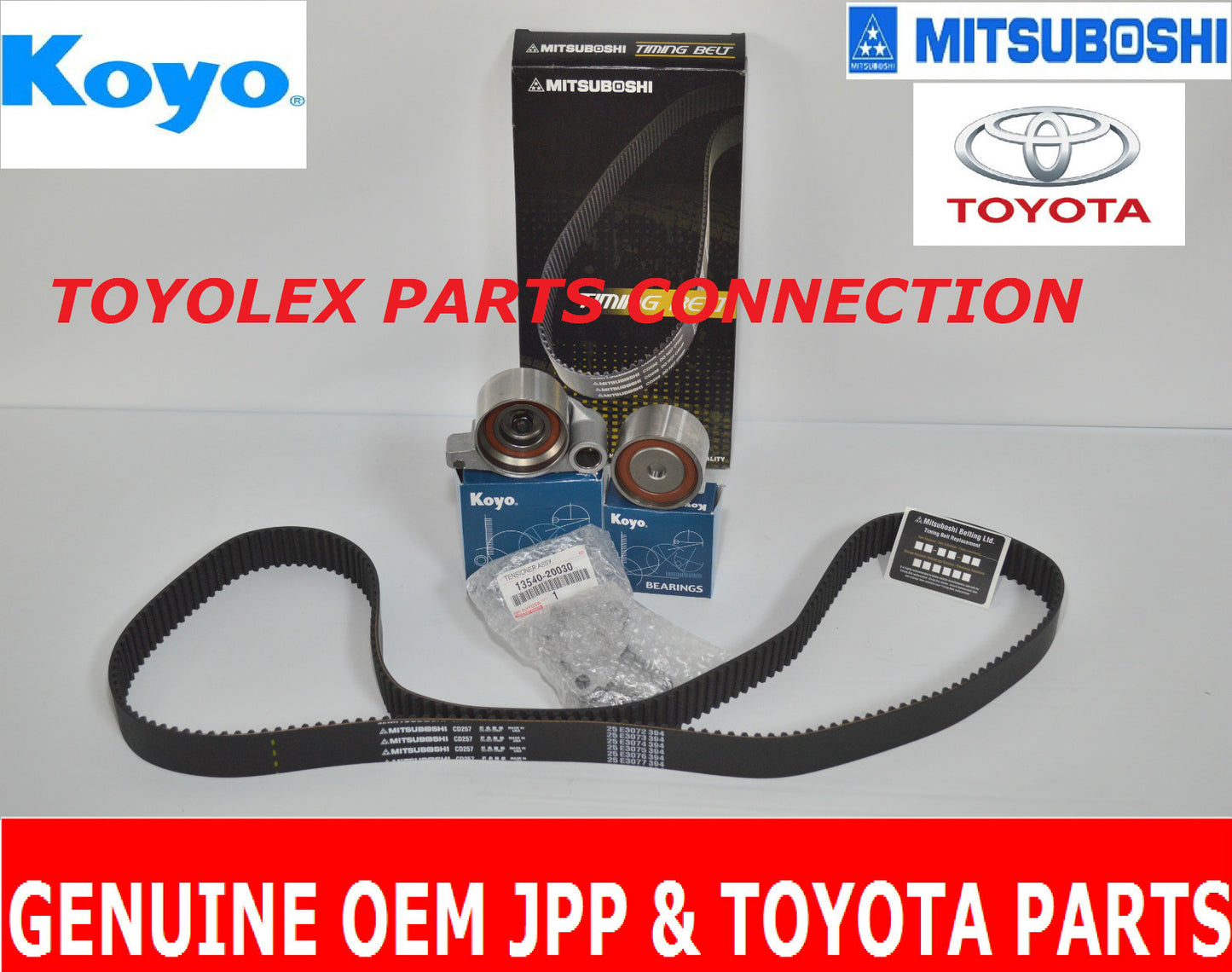 NEW TOYOTA LEXUS V6 ALL OEM TIMING BELT-IDLERS TENSIONER KIT 3.0 & 3.3