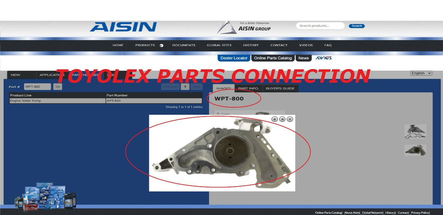 NEW LEXUS LX470 4.7 V8 05-07 OEM COMPLETE FACTORY TIMING BELT WATER PUMP KIT