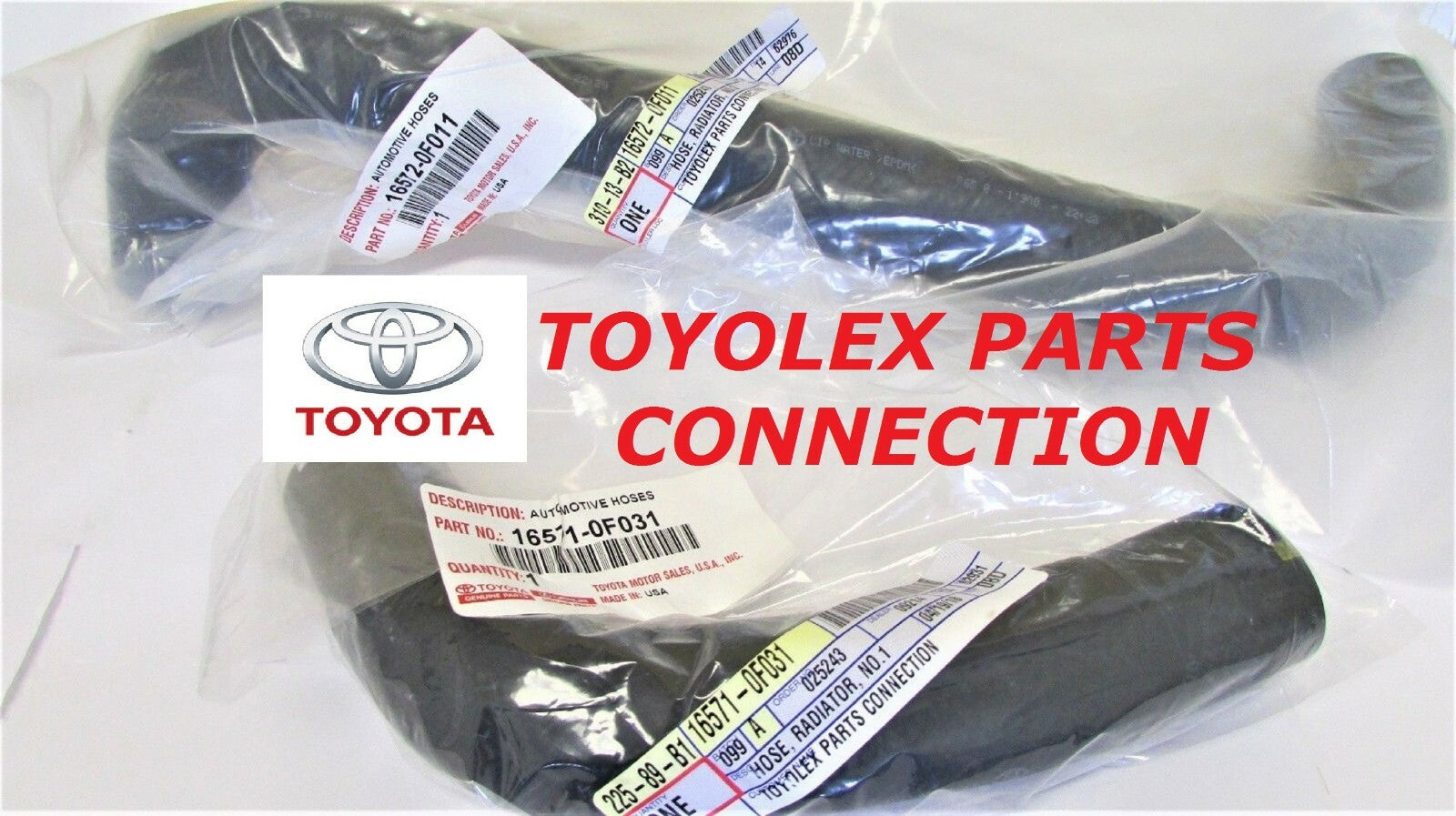 GENUINE TOYOTA UPPER 16571-0F031 & LOWER 16572-0F011 RADIATOR HOSE SET SEQUOIA