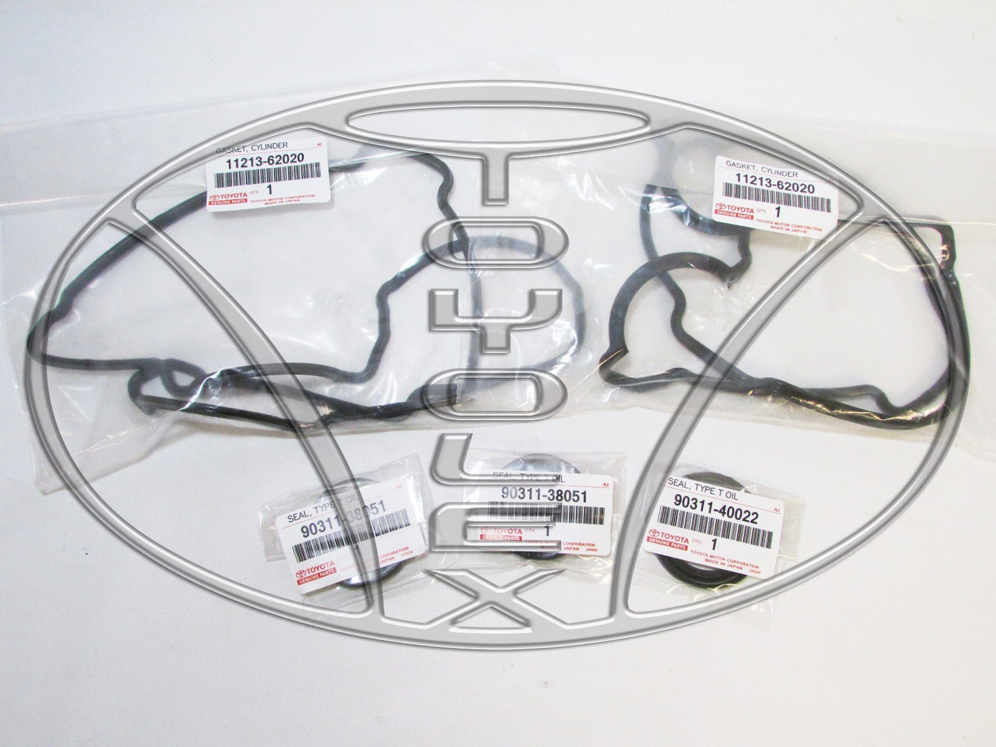 GENUINE TOYOTA /LEXUS OEM VALVE COVER GASKETS W/ CRANK AND CAM SEALS