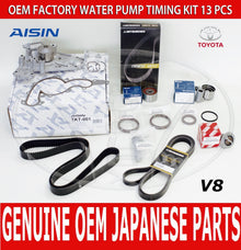 NEW OEM LEXUS LS430 01-06 COMPLETE 15 PCS TIMING BELT KIT & WATER PUMP & FIPG