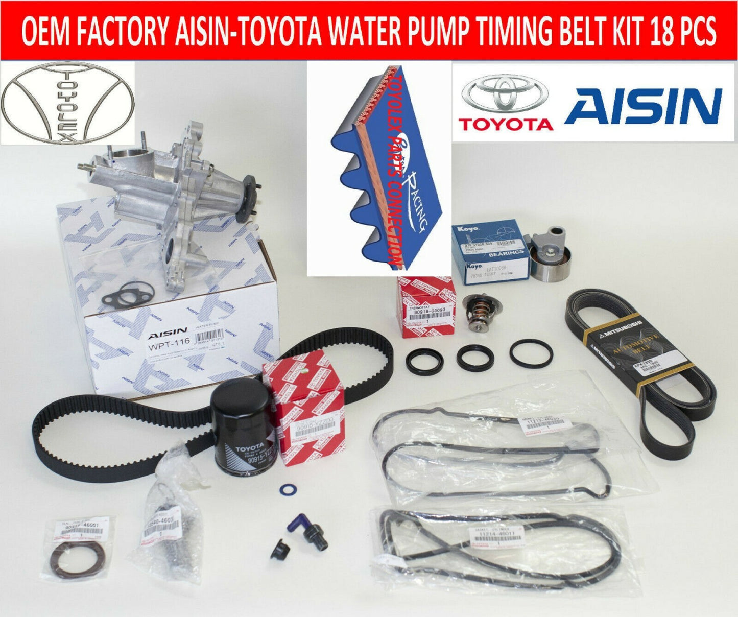 NEW TOYOTA ARISTO TURBO 2JZGTE TIMING BELT KIT W/ GATES TIMING BELT (SEE LIST)