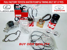 OEM RX300 TOYOTA AVALON GENUINE 17 PCS TIMING BELT KIT 3.0 V6 1MZFE