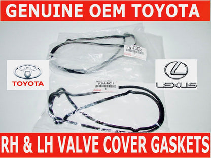 NEW GENUINE LEXUS OEM VALVE COVER GASKET SET RH & LH 11213-46030 11214-46011 2JZ