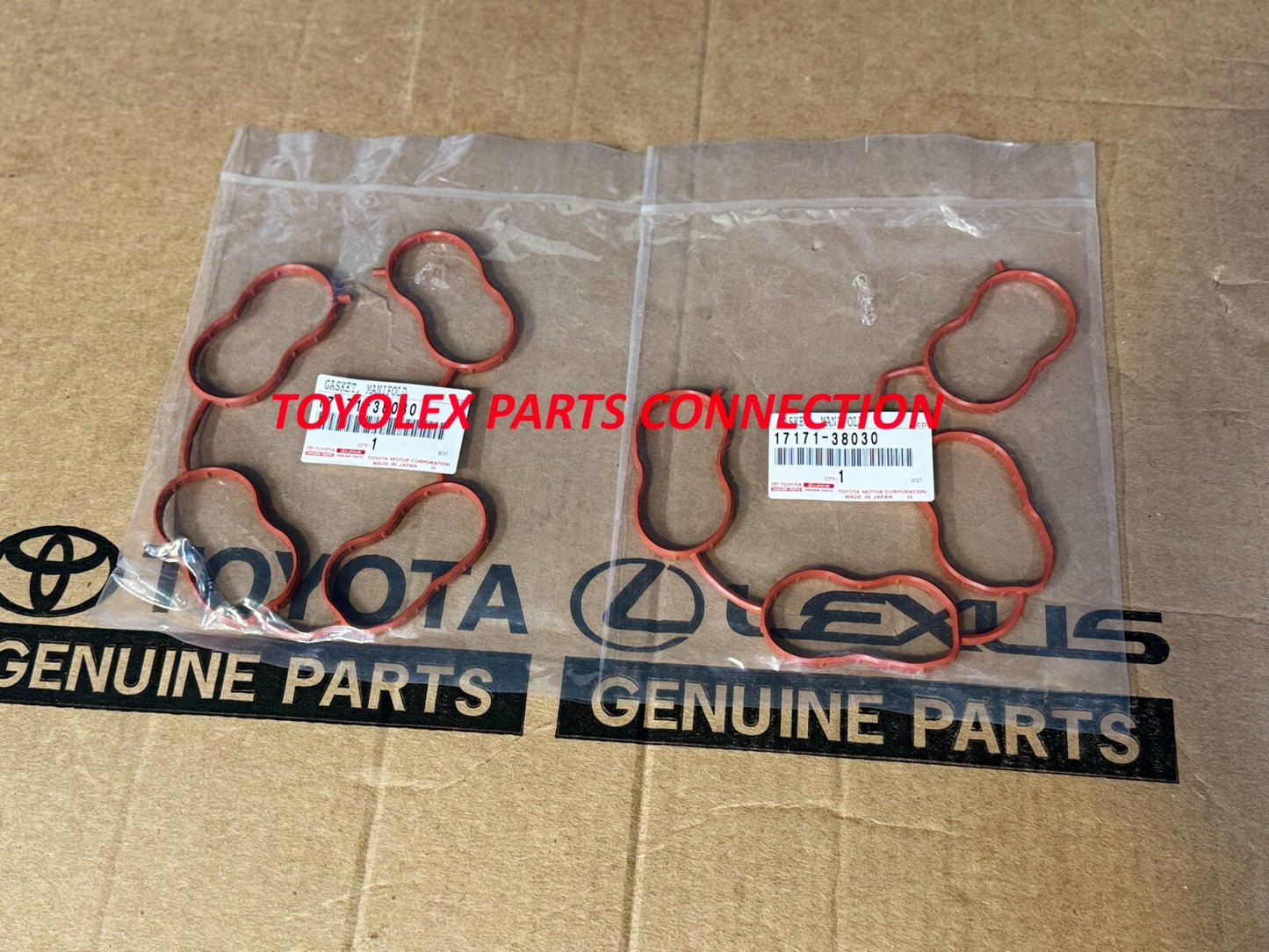 NEW GENUINE OEM TOYOTA & LEXUS 17171-0S030 Intake Gasket QTY 2 (SEE DIAGRAM)