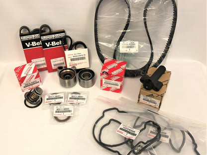 NEW FACTORY TOYOTA OEM 3.4 LITER 5VZFE V6 COMPLETE 17 pcs TIMING BELT KIT NO WP.