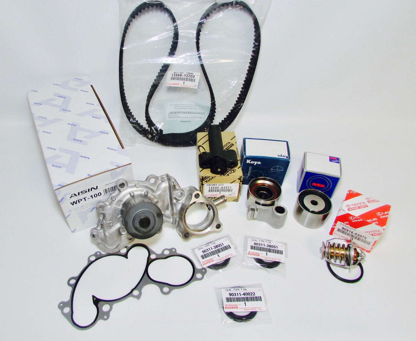 NEW OEM TOYOTA TACOMA T100 4RUNNER TUNDRA 3.4L 5VZ-FE WATER PUMP TIMING BELT KIT
