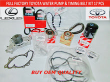 NEW TOYOTA  LEXUS FULL FACTORY 23 PCS TIMING BELT KIT 3.0 V6 1MZFE