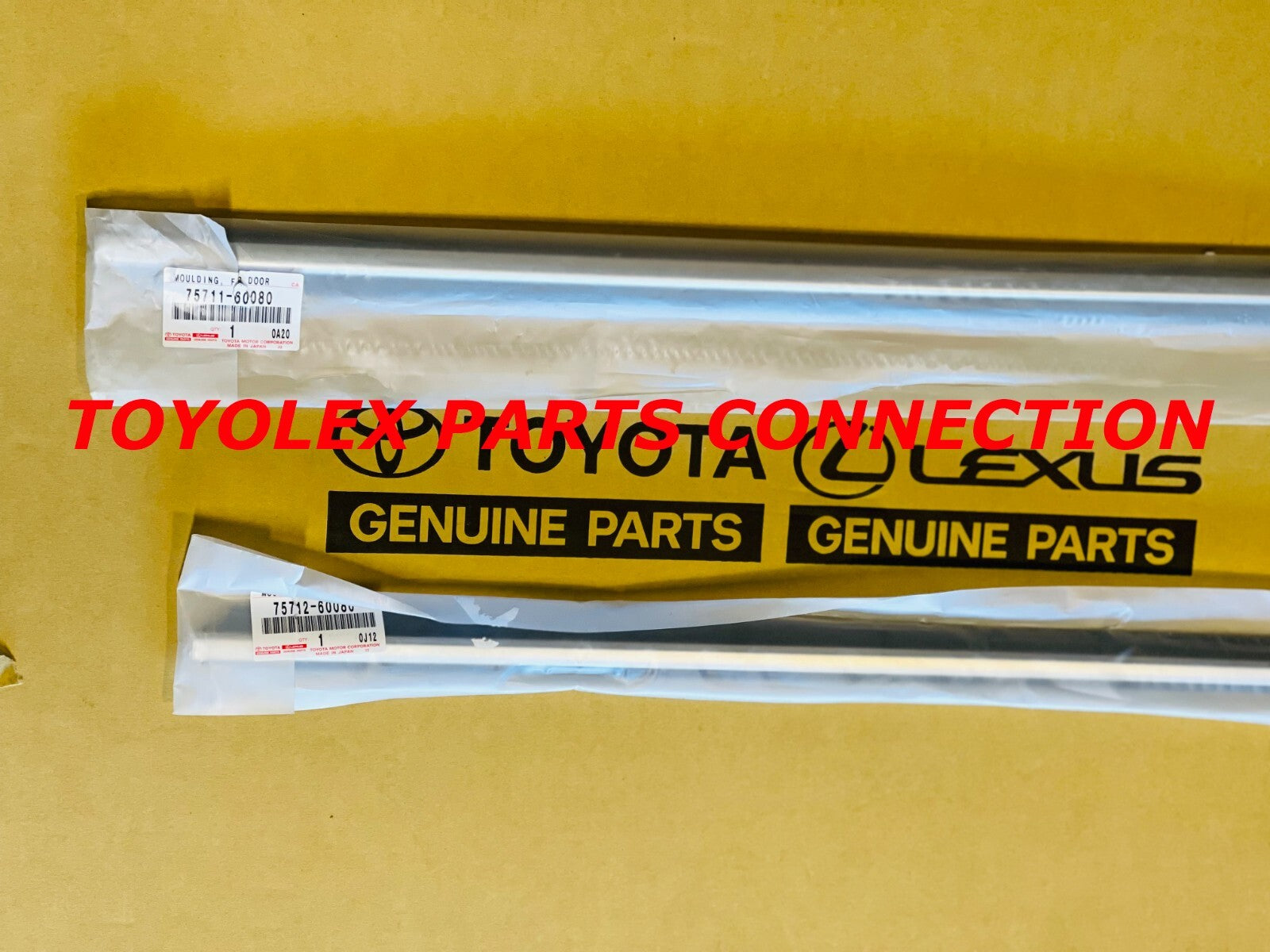 NEW OEM LEXUS GX470 2003-2009 FRONT BODY SIDE MOLDINGS WEATHERSTRIP SET RH & LH