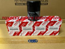 GENUINE TOYOTA LEXUS SET OF 4 OIL FILTERS W/ DRAIN PLUG GASKETS (90915-YZZD3)