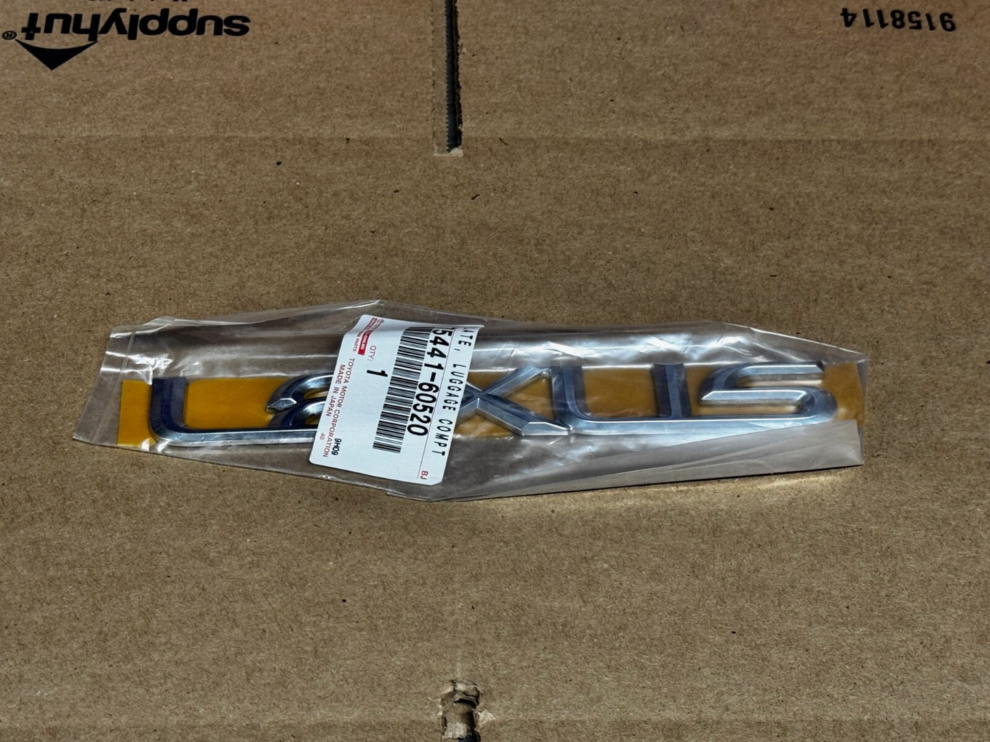 NEW GENUINE LEXUS GX470 & LX470 REAR "LEXUS" CHROME NAME PLATE 75441-60520