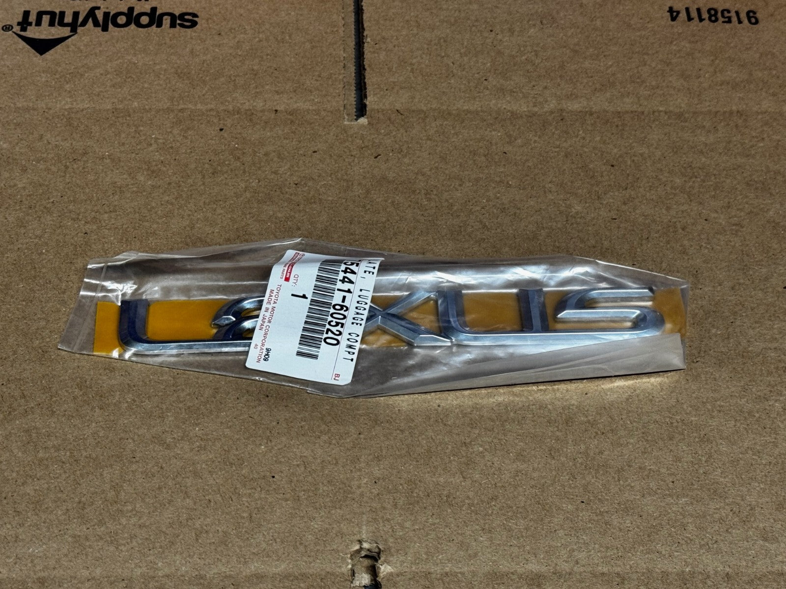 NEW GENUINE LEXUS GX470 & LX470 REAR "LEXUS" CHROME NAME PLATE 75441-60520