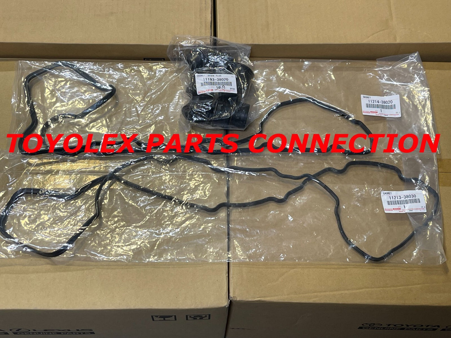 NEW LEXUS LS460 GX460 VALVE COVER GASEKT 11213-38030 & 11214-38020 + 11193-38020