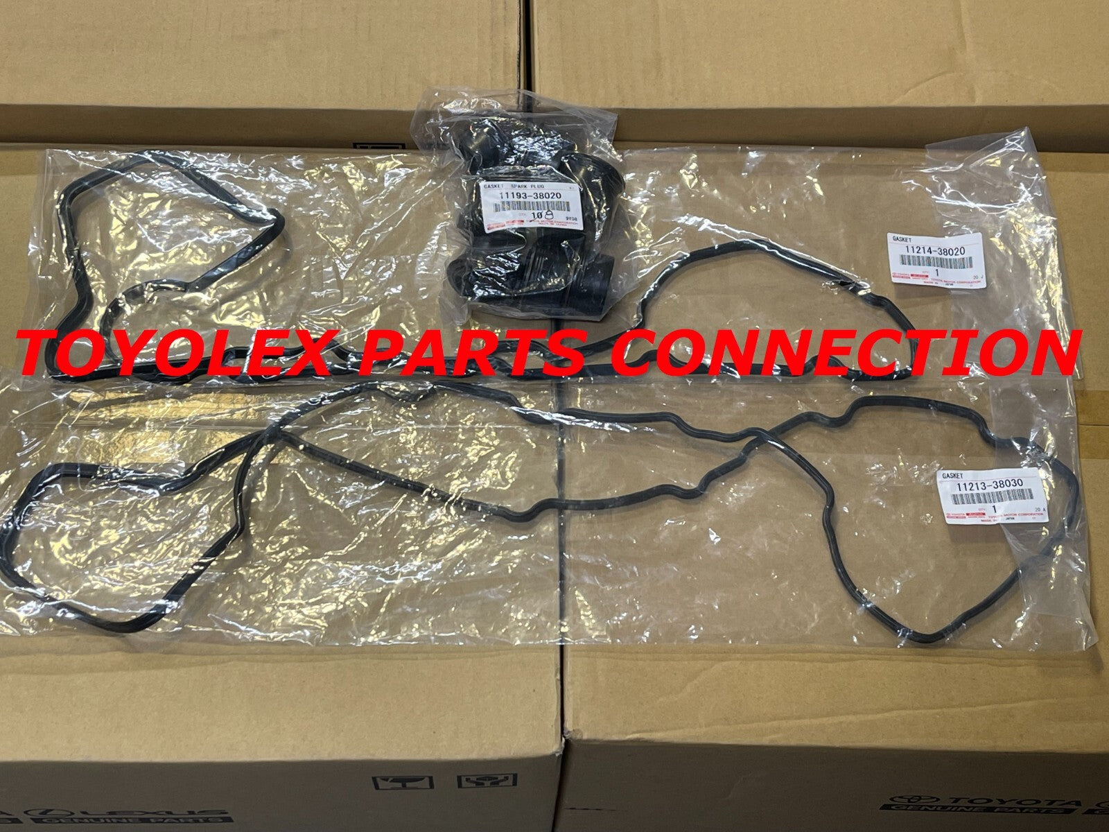 NEW LEXUS LS460 GX460 VALVE COVER GASEKT 11213-38030 & 11214-38020 + 11193-38020