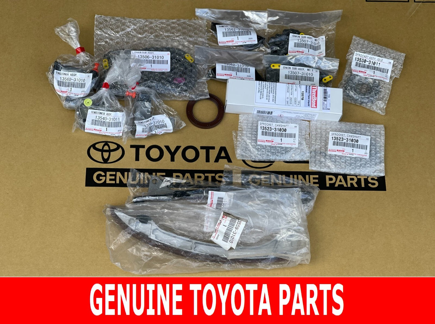 NEW OEM TOYOTA V6 4.0 1GRFE 4RUNNER FJ TACOMA TUNDRA TIMING CHAIN KIT 22 PCS KIT