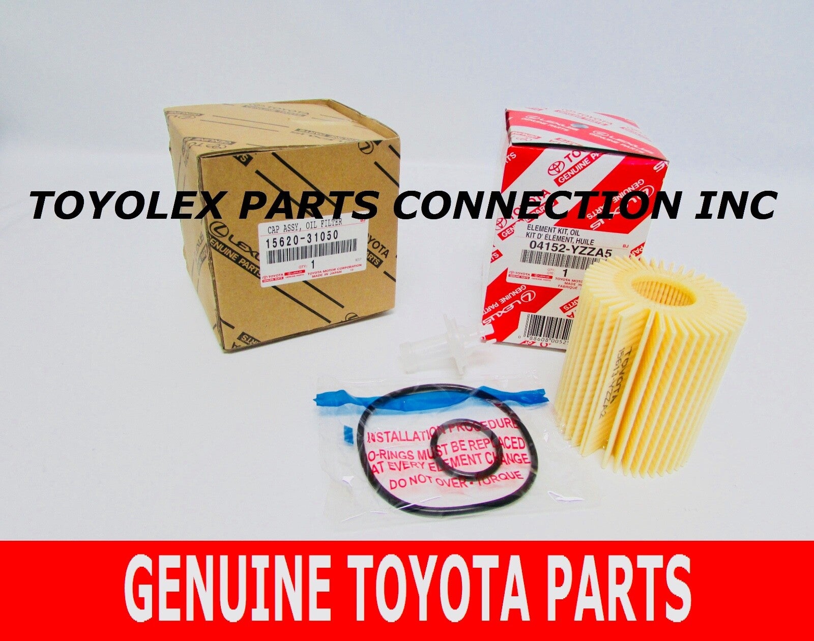 NEW GENUINE LEXUS OIL FILTER CAP WITH OIL FILTER ELEMENT 15620-31050 IS250 IS350