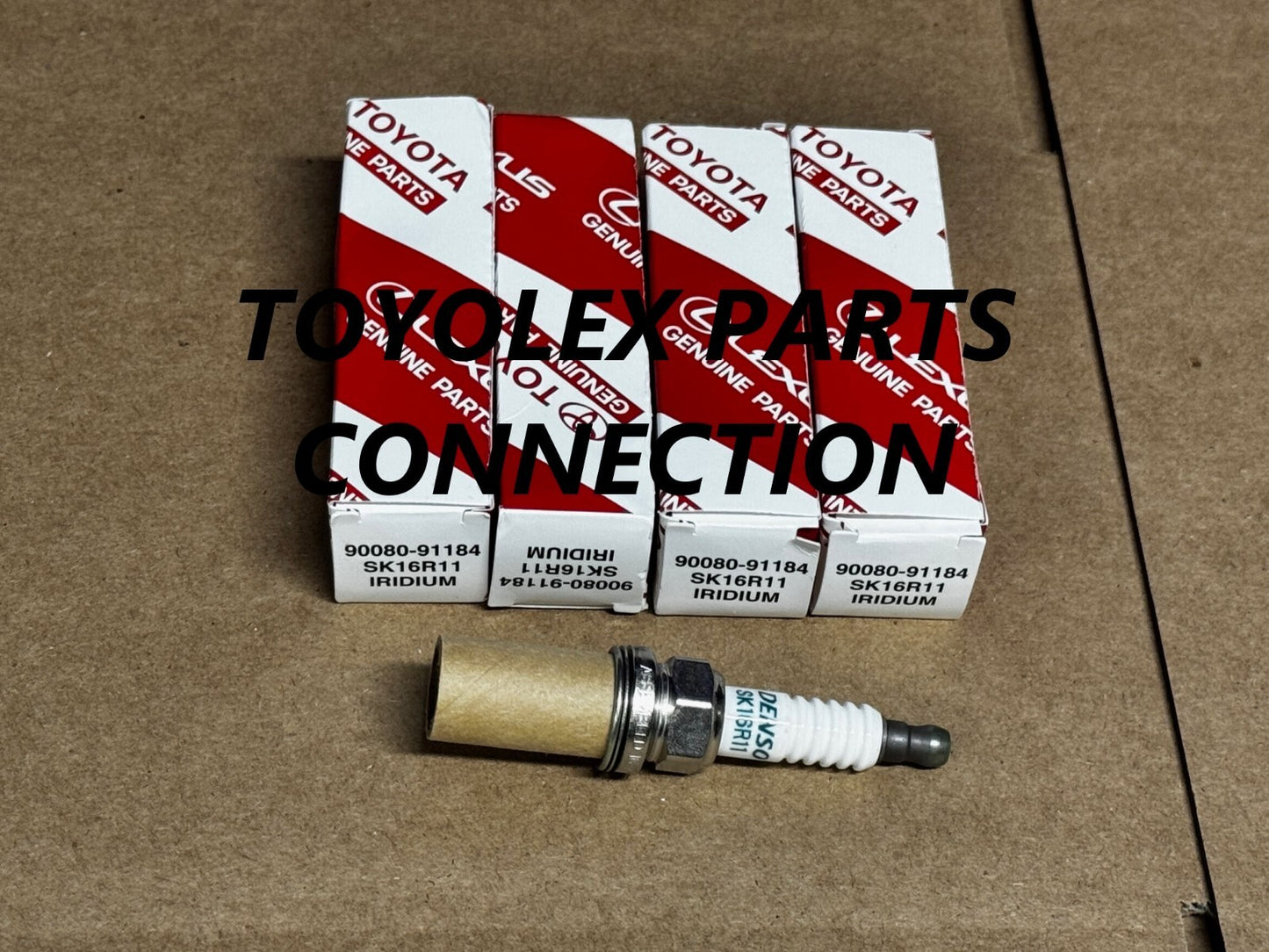 FACTORY NEW OEM TOYOTA / LEXUS 100% GENUINE SPARK PLUG SET 90080-91184 set of 4