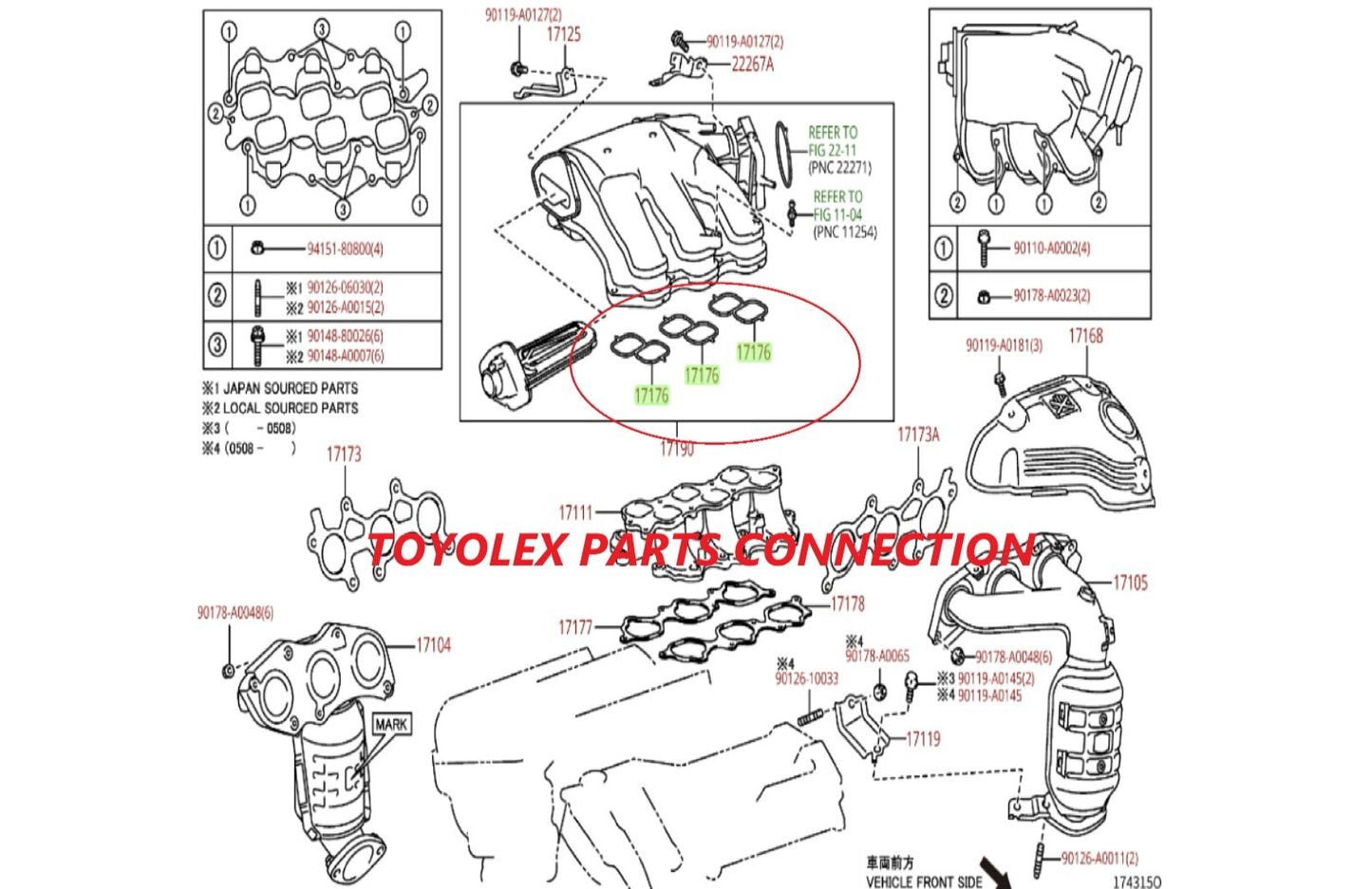 NEW GENUINE TOYOTA 11213-0P010 & 11214-31020 VALVE COVER GASKET&SPARK PLUG SEALS