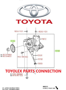 NEW OEM TOYOTA COROLLA MATRIX SCION XD GENUINE 15100-37030 OIL PUMP & SPROCKET