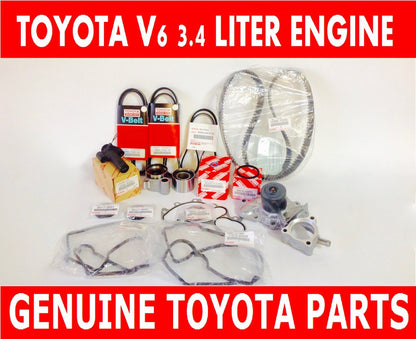 NEW GENUINE TOYOTA OEM 3.4 LITER 5VZFE V6 COMPLETE 19pcs TIMING BELT & PUMP KIT