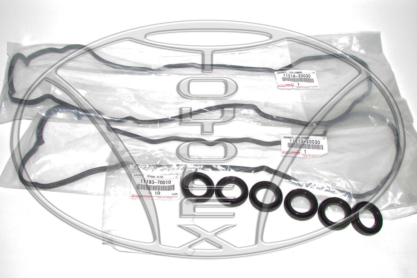 NEW GENUINE TOYOTA VALVE COVER GASKETS, WASHER SEALS & SPARK PLUG TUBE SEAL SET