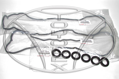 NEW GENUINE TOYOTA VALVE COVER GASKETS, WASHER SEALS & SPARK PLUG TUBE SEAL SET
