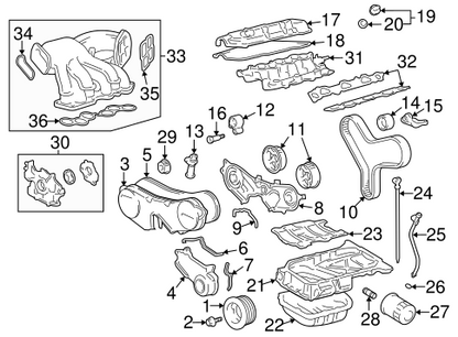 NEW GENUINE TOYOTA INTAKE PLENUM GASKET 3.0 V6 ENGINES 17176-20010 CAMRY ES300