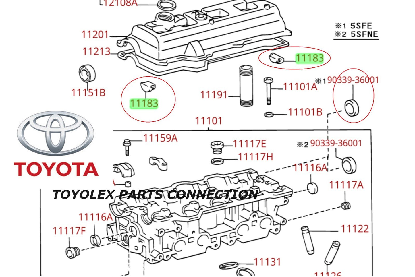 GENUINE TOYOTA CYLINDER HEAD SEMI-CIRCULAR PLUGS & EXPANSION HEAD PLUG (3 PCS )