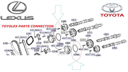 NEW OEM TOYOTA TIMING CHAIN COVER ORINGS (SEE DIAGRAM) 90301-92004 QTY 2