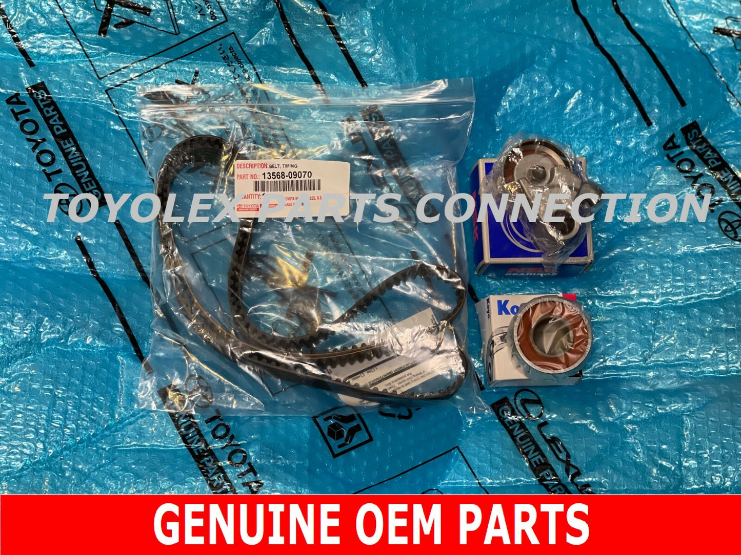 FACTORY NEW LEXUS TOYOTA TIMING BELT KIT 13568-09070 INCLUDES IDLERS 3 PIECES