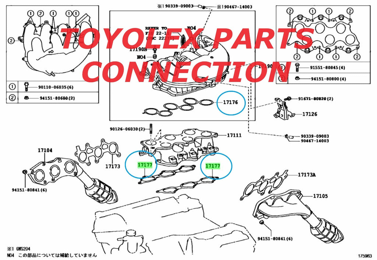 NEW GENUINE LEXUS-TOYOTA PCV VALVE IS250/350 12204-31040 & GASKETS