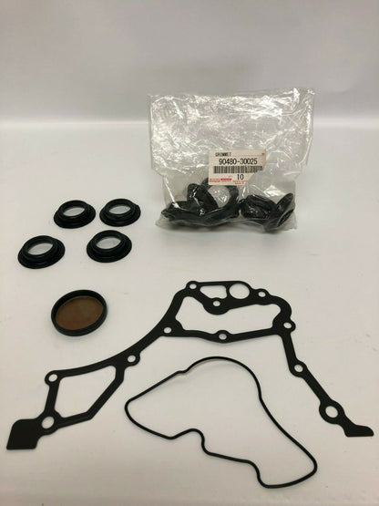 GENUINE TOYOTA SPARK PLUG TUBE SEAL SET (4) OIL PUMP GASKETS (2) & CAM PLUG (1)