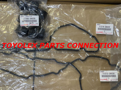 NEW LEXUS LS460 GX460 VALVE COVER GASEKT 11213-38030 & 11214-38020 + 11193-38020