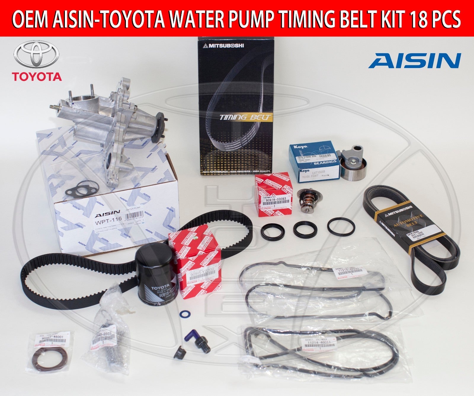 LEXUS GS300 IS300 FACTORY 17 PC WATER PUMP TIMING BELT KIT WGATES BLUE BELT