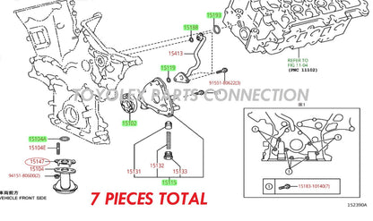 NEW OEM TOYOTA V6 4.0 1GRFE 4RUNNER FJ TACOMA TUNDRA TIMING CHAIN KIT 22 PCS KIT
