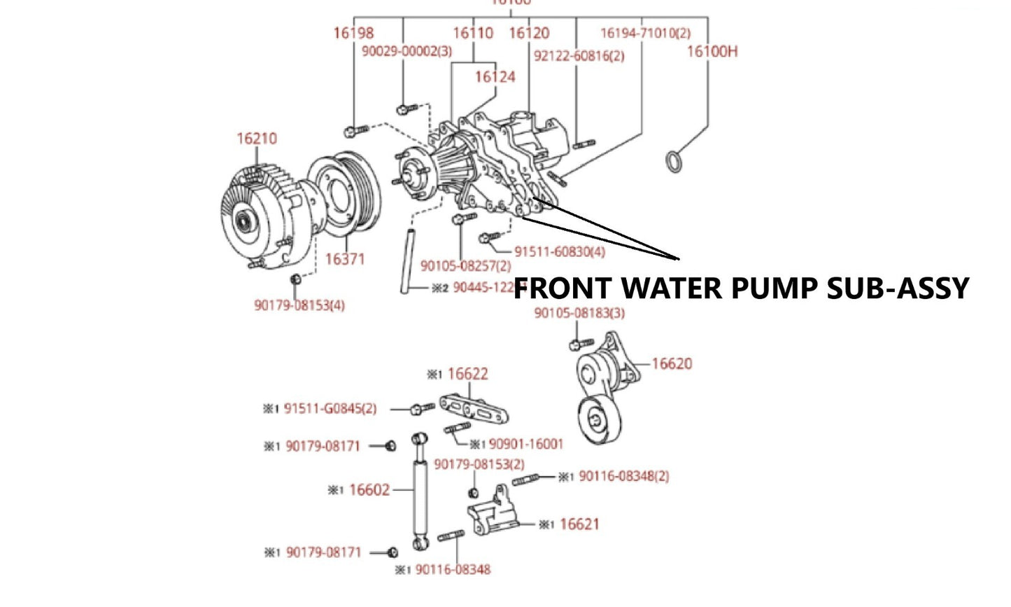 NEW FACTORY AISIN OEM TOYOTA SUPRA  WATER PUMP  93-98 2JZ-GTE ENG ARISTO