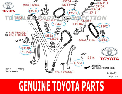 NEW OEM TOYOTA V6 4.0 1GRFE 4RUNNER FJ TACOMA TUNDRA TIMING CHAIN KIT 22 PCS KIT