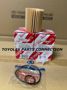 GENUINE TOYOTA LEXUS SET OF 2 OIL FILTERS W/ DRAIN PLUG GASKETS (04152-YZZA5)