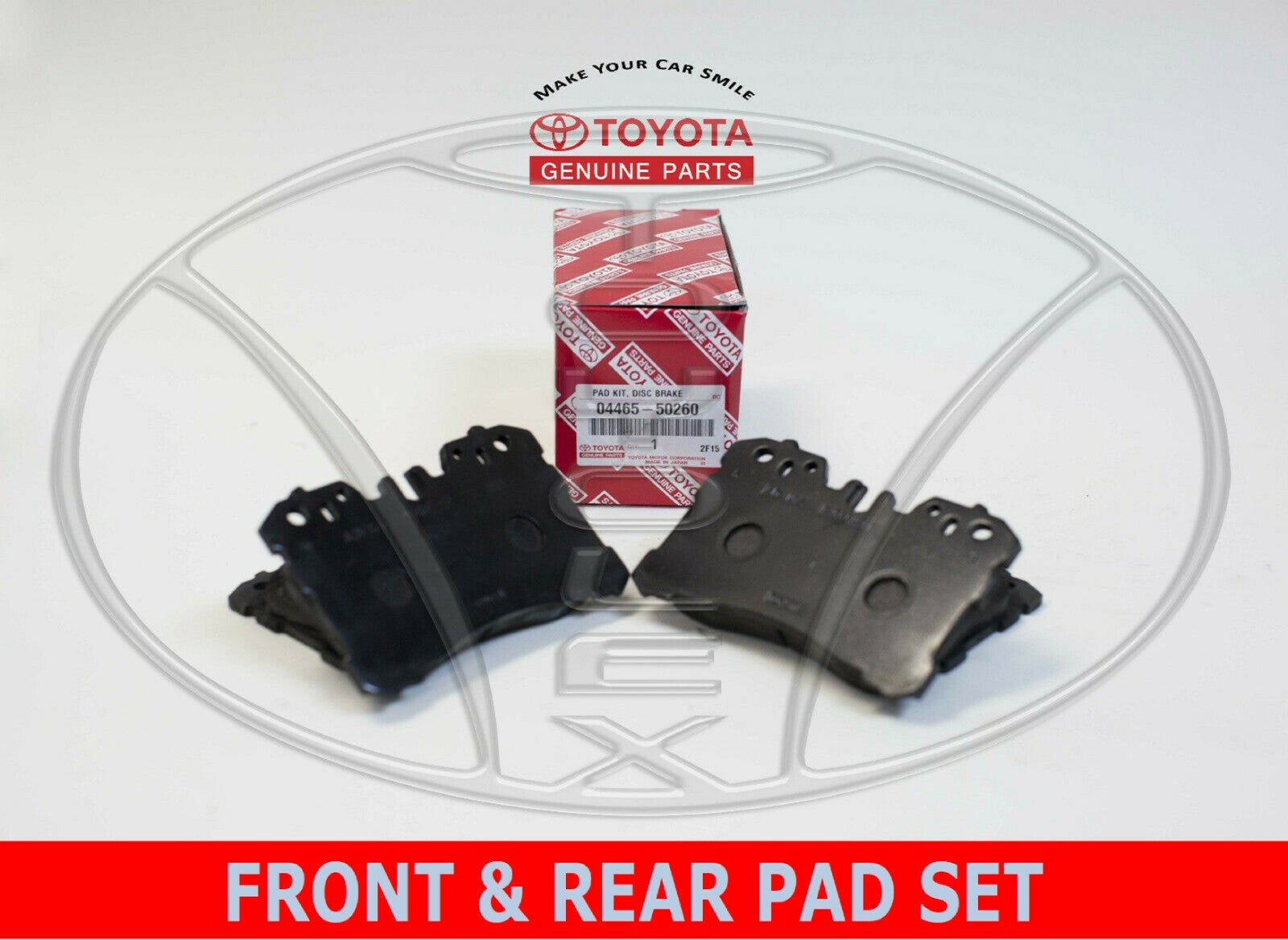 NEW GENUINE LEXUS LS460 2007-2017 OEM FACTORY FRONT BRAKE & REAR PAD SET