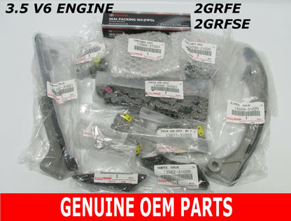 TOYOTA LEXUS V6 3.5 2GRFE & 2GRFSE FACTORY TIMING CHAIN & WPT-137 WATER PUMP KIT