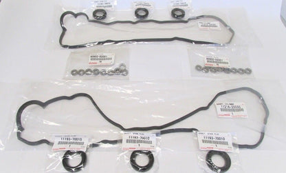 NEW GENUINE TOYOTA VALVE COVER GASKETS, WASHER SEALS & SPARK PLUG TUBE SEAL SET