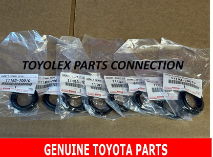 NEW GENUINE TOYOTA VALVE COVER GASKETS, WASHER & SPARK PLUG SEAL SET QTY 28