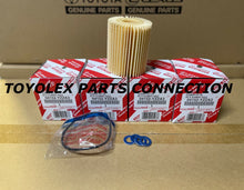 GENUINE TOYOTA LEXUS SET OF 4 OIL FILTERS W/ DRAIN PLUG GASKETS (04152-YZZA3)
