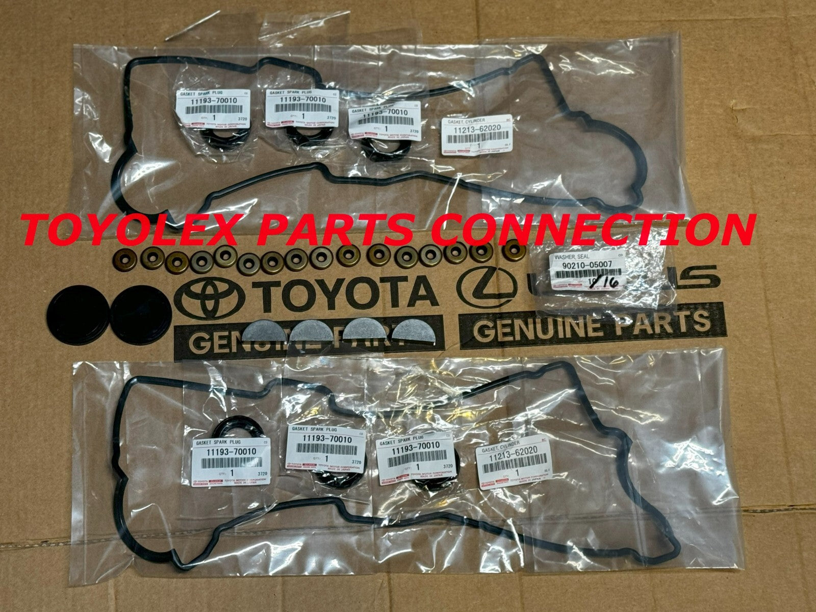 NEW OEM TOYOTA VALVE COVER WASHERS GASKETS SPARK PLUG TUBE SEALS CAM PLUG & GASK