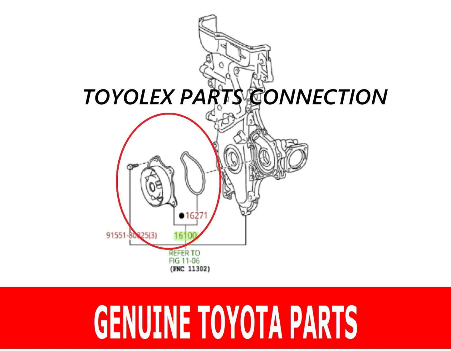 NEW GENUINE TOYOTA OEM TIMING CHAIN KIT & WATER PUMP & THERM 1.8 LITER COROLLA