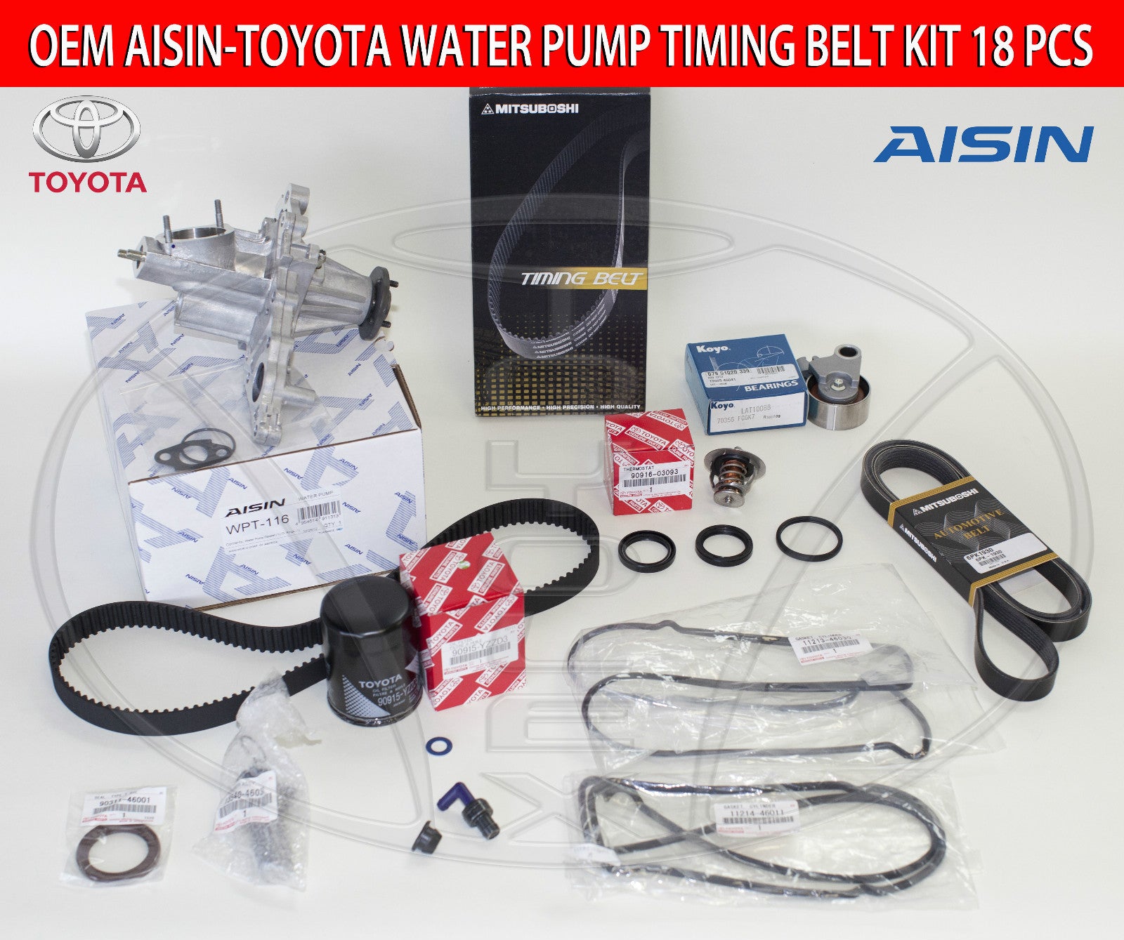 NEW LEXUS GS300 IS300 COMPLETE 02-05 FACTORY 15 PCS TIMING BELT WATER PUMP KIT