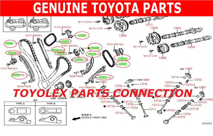 NUEVO KIT DE CADENA DE DISTRIBUCIÓN ORIGINAL DE TOYOTA Y LEXUS OEM 5.7 V8 TUNDRA LX570 SEQUOIA